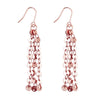 Fancy Chain Fringe Drop Earrings (Rose Gold Color)