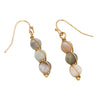 Wire Wrapped Glass Stone Dangle Earrings