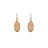 Simple Faux Druzy Stone Dangle Earrings (Light Pink)