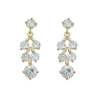 Classic Crystal Dangle Earrings (Gold)