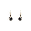 Rhinestone and Crystal Vintage Style Drop Earrings (Jet Black)