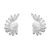Elegant Timeless Faux Pearl and Cubic Zirconia Post Earrings