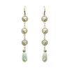 Extra Long Cluster Statement Round Faux Pearl Dangle Earrings, 2.5"