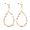 Dazzling Crystal Strand Open Teardrop Hoop Earrings, 30mm (Gold Tone)