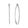 Hypoallergenic Crystal Rhinestone Hoop Post Back Earrings