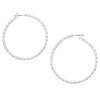 Hypoallergenic Crystal Rhinestone Hoop Post Back Earrings