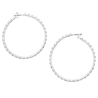 Hypoallergenic Crystal Rhinestone Hoop Post Back Earrings