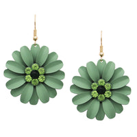 Summertime Fun Daisy Flower Earrings Set (Green Earrings Only)