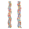 Dazzling Crystal Wave Fringe Hypoallergenic Post Earrings, 3.25" (Rainbow/Gold Tone)