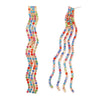 Dazzling Crystal Wave Fringe Hypoallergenic Post Earrings, 3.25" (Rainbow/Gold Tone)