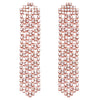 Dazzling Rose Gold Crystal Waterfall Hypoallergenic Post Earrings, 2.75"