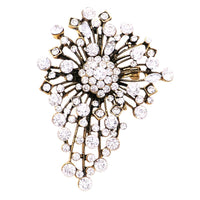 Vintage Vibes Stunning Crystal Rhinestone Statement Firecracker Brooch Pin, 3.25"