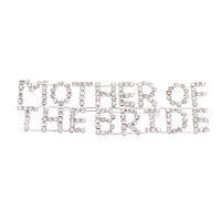 Sparkling Rhinestone Mother of The Bride Pin Brooch
