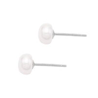 Timeless Classic Sterling Silver Stud With Freshwater Pearl Hypoallergenic Post Back Earrings (6mm)