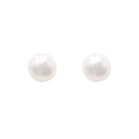 Timeless Classic Sterling Silver Stud With Freshwater Pearl Hypoallergenic Post Back Earrings (9mm)