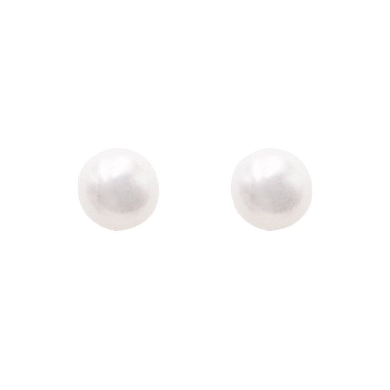 Timeless Classic Sterling Silver Stud With Freshwater Pearl Hypoallergenic Post Back Earrings (9mm)