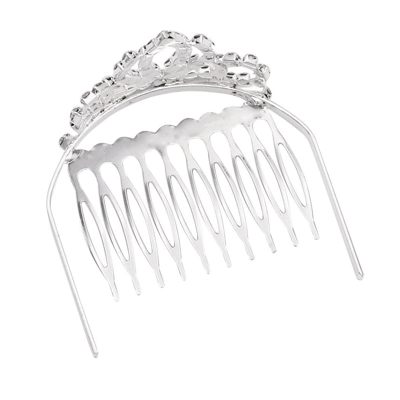 Marquee Style Mini Princess Crystal Tiara Hair Comb Crown