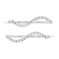 Wavy Rhinestone Hair Clip Bobby Pins