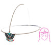 Boho Style Turquoise Fan Style Head Chain Headband (Antique Gold)