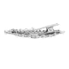 Statement Simulated Pearl and Rhinestone Hair Clip Barrette (silver tone)