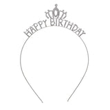 Happy Birthday Rhinestone Tiara Crown