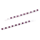 Set of 2 Colorful Crystal Rhinestone Hair Clip Bobby Pins Hair Barrette Accessories, 2.75