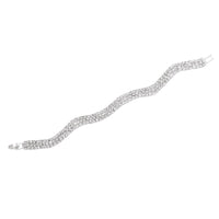 Wavy Style Rhinestone Tennis Bracelet