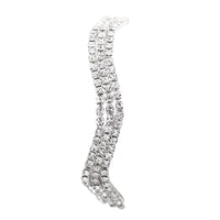 Wavy Style Rhinestone Tennis Bracelet