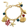 Trendy Beach Theme Dangle Charm Bracelet
