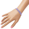 Set of 5 Rhinestone Stretch Bracelets (Violet Purple)