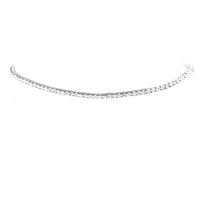 Single Strand Crystal Ankle Bracelet (Silver)