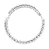 Stunning Chevron Crystal Rhinestone Flex Wire Cuff Bracelet, 8.5" (Silver Tone)