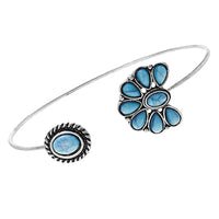 Southwest Style Turquoise Squash Blossom Cuff Bracelet Jewelry (Cuff Bracelet)