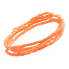 Whimsical Set of 4 Stacking 2mm Colorful Glass Bead Statement Stretch Bracelet, 2.5