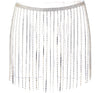 Stunning Gold Tone Crystal Rhinestone Fringe Statement Body Chain Skirt Belt, 28"+10" Extender