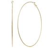 Demi Precious Fine Gold And Silver Plated Thin Wire Hoops With Hypoallergenic Lever Backs Classic Earrings (100mm, Gold Dipped)