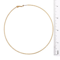 Demi Precious Fine Gold And Silver Plated Thin Wire Hoops With Hypoallergenic Lever Backs Classic Earrings (100mm, Gold Dipped)