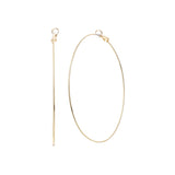 Rosemarie & Jubalee Classic Style Hypoallergenic Thin Hoop Earrings (Gold Tone, 80)
