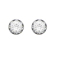 Stunning And Colorful Hypoallergenic Post Back Stud Birthstone Earrings Made With Swarovski Crystals Birthday Gift Set, 8mm (April)