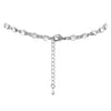Simulated Pearl Flower and Crystal Leaf Long Pendant Necklace and Earrings Jewelry Set (Silver)