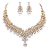 Bridal Jewelry Crystal Necklace Earrings Set