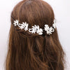 Stunning Silver Tone Floral Glass Crystal Rhinestone Bridal Wedding Headpiece Back Style Hair Vine Wrap with Bobby Pins