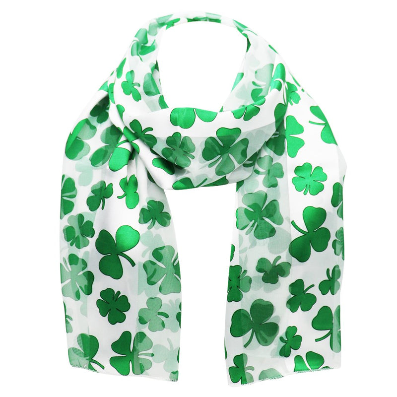 St. Patrick's Day Irish Clover Stripe Lightweight Fashion Scarf