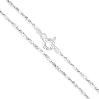 Made In Italy Sterling Silver Serpentine Chain Necklace, 16-18" (18 Inches)