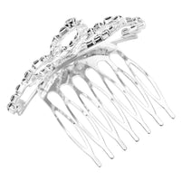 Petite Mini Princess Crystal Tiara Hair Comb Crown (Marquise Silver Tone)