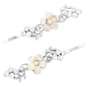 Crystal Aurore Boreale Flower Rhinestone Vine Leaf Sprig Bobby Pins Hair Clip Barrette (Silver Tone)