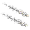 Women's Infinity Twisted Vine Crystal and Simulated Pearl Bobby Pins Hair Barrette Accessories (SilverTone)