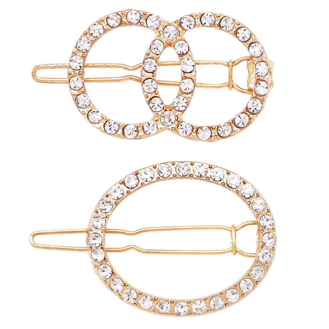 Crystal Bobby Pin Pair for Hair Styling, 2 Inches Long Amazon.com : 12 Pieces Rhinestone Bobby Pins, Silver Metal  main image 2