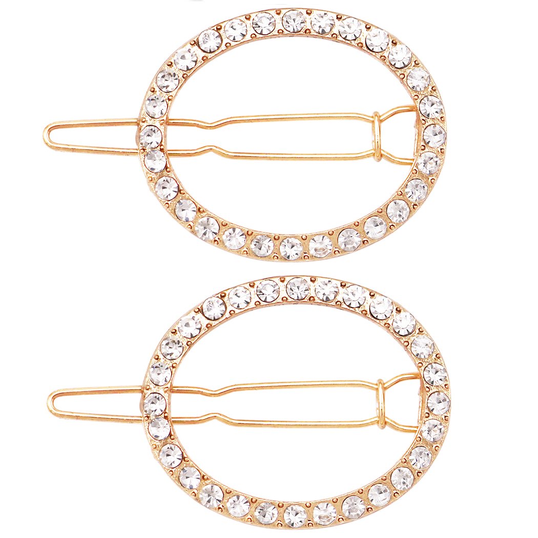 Set of 3 Acetate and Simulated Pearl Hair Clip Bobby Pins Snap