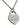 Heart Pendant Necklace I Love You Daughter